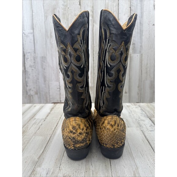Los Altos Buttercup Python J-Toe Mens 7 EE Handmade Leather Exotic Cowboy Boots main image 10